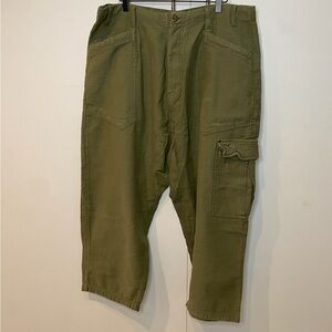 Free People Olive Cargo Utility Pants